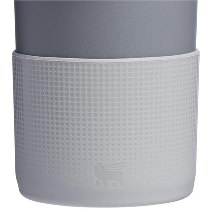 STANLEY Protector de Silicona para Vaso y Tapa de Pajita | Protector Antideslizante de Silicona para Vaso de 40 oz con Asa | Set de Accesorios para Vaso de Acero Inoxidable | Ash