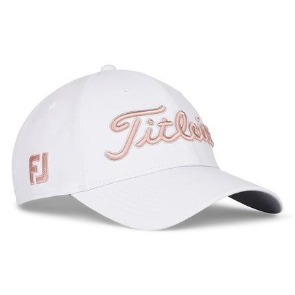 Casquette de golf Titleist Performance Tour standard pour homme, blanc/rose pâle