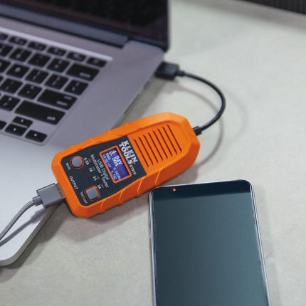 Klein Tools ET910 USB Power Meter and Tester, USB-A Digital Meter for Voltage, Current, Capacity, Energy, Resistance, Max Current