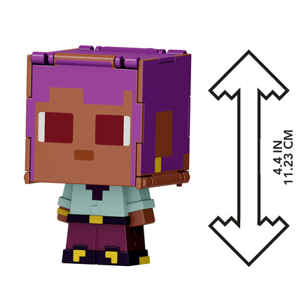Mattel Minecraft Flippin’ Figs 2-Pack, 2 Action Figures in 3.75-inch Scale with Large Heads & 2-in-1 Fidget Play, Efe / Sailboat & Dolphin / Treasure Chest, JCY31