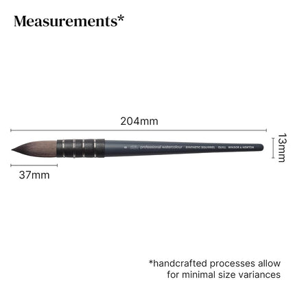 Winsor & Newton Professional Watercolour Brush, Synthetic, Gray, Eichhörnchen Mittel