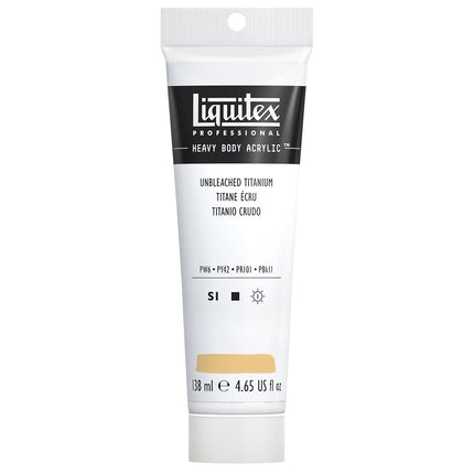 Pintura acrílica de cuerpo pesado Liquitex Professional, tubo de 132 ml, titanio sin blanquear