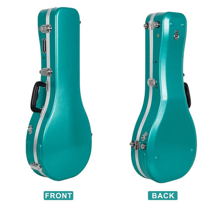 Crossrock A-Style Mandolin Case | ABS Molded Hardshell with Security Lock, Metal Feet, and Detachable Straps-Mint Blue (CRA862MAMB)