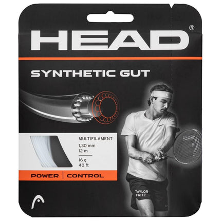 HEAD Synthetic Gut Tennis String (White, 17G)