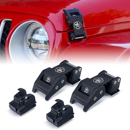 Xprite Aluminum Hood Latches with Star, Adjustable