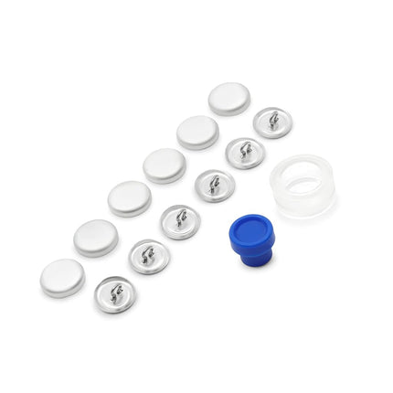 Dritz Cover Button Kit with Tools, Aluminum, Nickel, Size 24-5/8-Inch