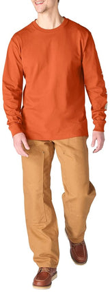 Carhartt Men's Dearborn Loose LS Logo T-Shirt, Homestead Red, XXXL Tall