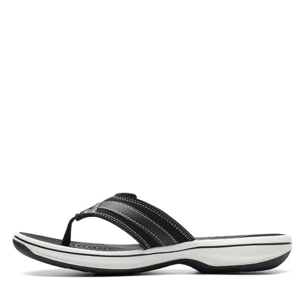 Clarks Women's Breeze Sea Flip Flop, New Black Synthetic, 8.5 UK