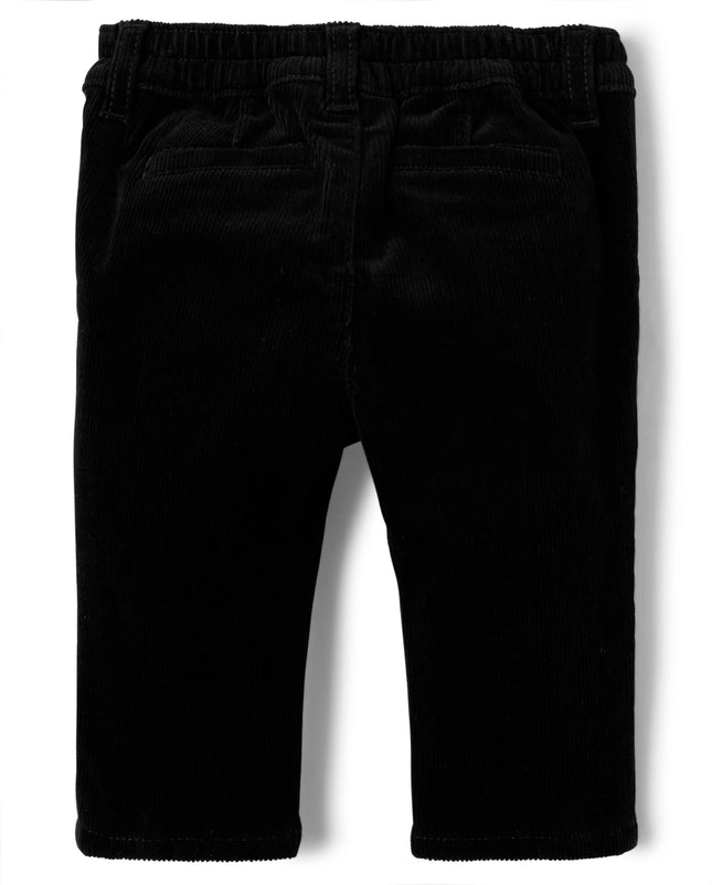 The Children's Place baby-boys Long Sleeve Button Down Shirt and Chino Pants Set 2-pack, Black, 0-3 Months