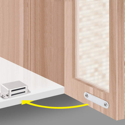 Moosike Cabinet Magnets 30lb Stainless Steel Magnetic Door Catch with Strong Magnetic for Kitchen Cupboard Wardrobe Closet Cabinet Door Drawer Latch(2.1"(Silver 12 Pack)