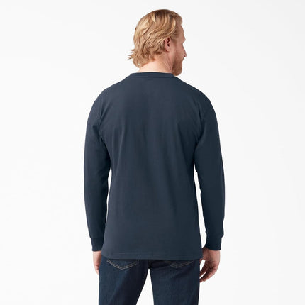 Dickies, Men's, Heavyweight LS Pocket TEE Relaxed, Dark Navy, M