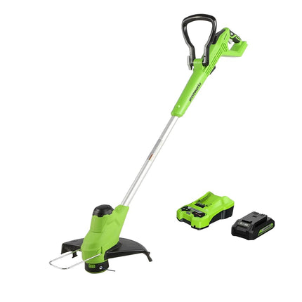 Greenworks 24V 11 inch TORQDRIVE String Trimmer, 2Ah USB Battery and Charger Included ST24B214