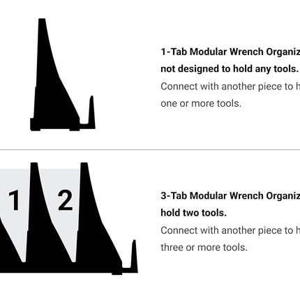 TEKTON 10-Tool Modular Wrench Organizer Set (Black) | OTM92110 | Made in USA