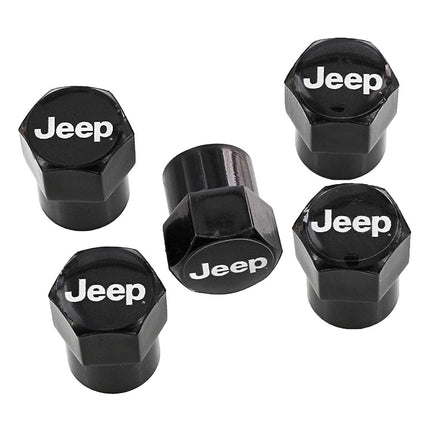 Capuchons de valve finition noire avec logo Jeep