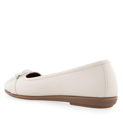Aerosoles Women's Bentley Ballet Flat, Eggnog Pu Leather, 5 UK