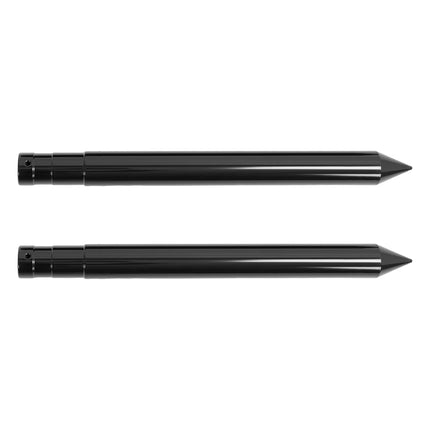 ALMULOO Stabilisateur de pique à balle de foin 17 pouces pour plaque de montage de chargeur compact, tracteurs, chargeurs, fourches à balles de foin, accessoire à pointe, revêtement en poudre 3000 LBS, noir