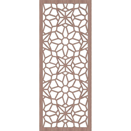 15 3/8"W x 39 3/8"H x 3/8"T Lock Haven Decorative Fretwork Wood Wall Panels, Walnut
