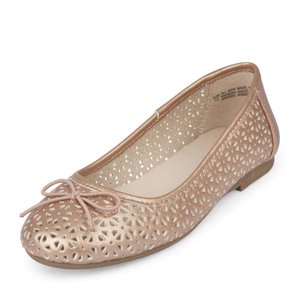 The Children's Place Girls' BG Perf Kayla Slipper, Rose Gold, Youth 12 Medium US Big Kid