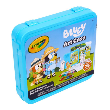 Estuche de arte Crayola Bluey Crea y Colorea (más de 75 piezas), páginas para colorear y pegatinas de Bluey, kit de arte para niños, regalo de Bluey para niñas y niños, a partir de 5 años.