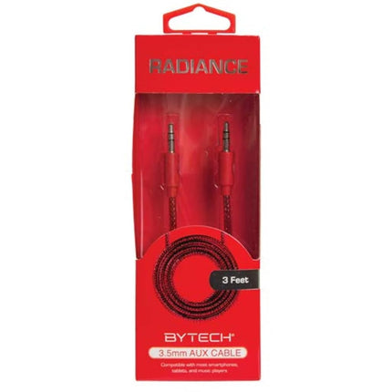 BYTECH 3" BRADED AUX Cable