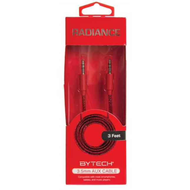 BYTECH 3" BRADED AUX Cable