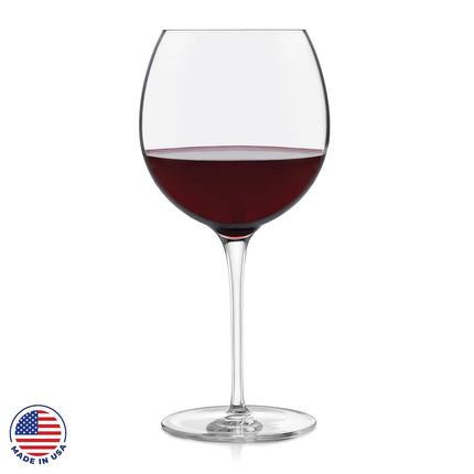 Libbey Signature Balloon Wine Glass Gift Set of 4, 24-Ounce, Kentfield Red (24 oz)