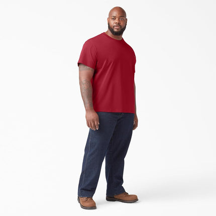 Dickies Men's Heavyweight Crew Neck Short Sleeve Tee Big-Tall T-Shirt, English Red, 3XL
