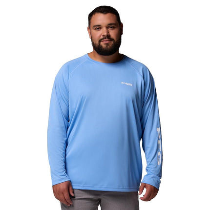 Columbia Men's Terminal Tackle Long Sleeve Shirt, White Cap/White Logo, 3X Big