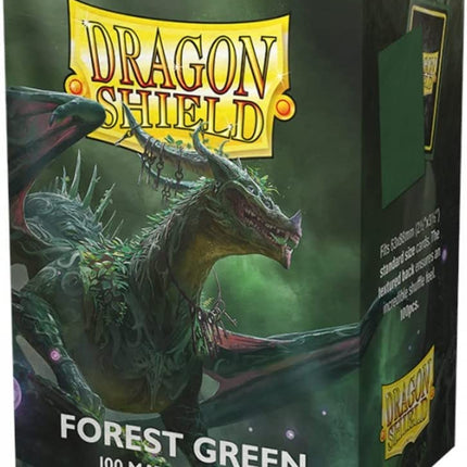 Dragon Shield | Standard Size Card Matte Sleeves | 100 CT - Smooth & Tough Premium TCG Sleeves | Compatible with Pokemon, Flesh & Blood, One Piece & Magic the Gathering | Forest Green