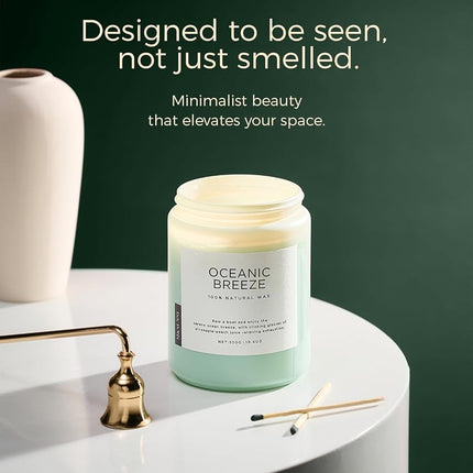 M&SENSE Candle Ocean Breeze Scented, 19.4oz 110 Hour Long Lasting Aromatherapy Candle, 2 Wick Pineapple & Mango Scented Natural Soy Candles for Home Scented, Stress ReliefCandle for Women/Men