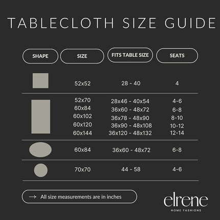 Elrene Home Fashions Holiday Tree Trimmings Wrinkle Resistant Fabric Tablecloth, Christmas, 52"X70", Oblong