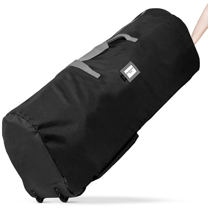 Bolsa de almacenamiento con ruedas Handy Laundry para árbol de Navidad artificial de 9 pies. Bolsa con cremallera, asas de transporte y ruedas para facilitar el transporte. Protege contra el polvo, los insectos y la humedad. (NEGRO)