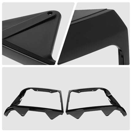 DNA MOTORING ZTL-Y-0291 Embellecedor del faro delantero compatible con Bronco/F150/F53/F59 1992-1996, F Super Duty/F250/F350 1992-1997, lado del conductor y del pasajero
