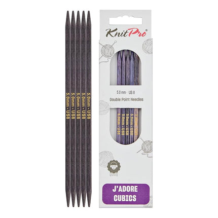 KnitPro J’Adore Cubics Double Pointed Needles 6" (