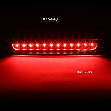DNA MOTORING 3BL-FJC06-LED-BK Black Housing LED High Mount 3rd Third Brake Light [Compatible with 07-14 FJ Cruiser]