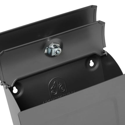 Aspen Locking Wall Mount Mailbox, Letterbox, Postbox Graphite