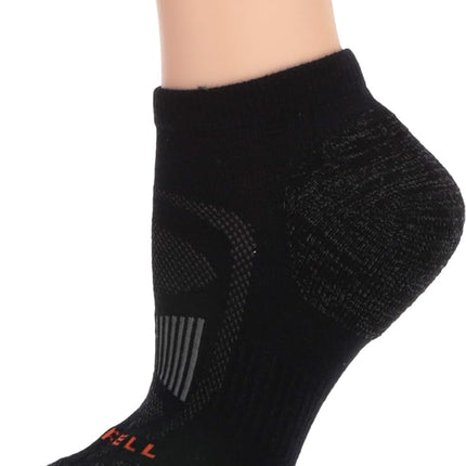 Merrell Women's 1 Pack Zoned Low Cut Light Hiker Hiking Socks, Onyx, S/M