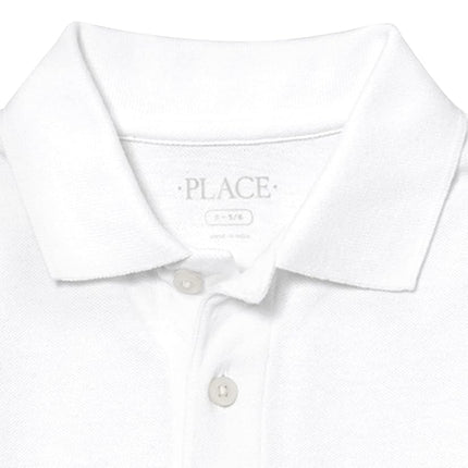 Polo de piqué uniforme para niños The Children's Place, blanco, XL (14 husky)
