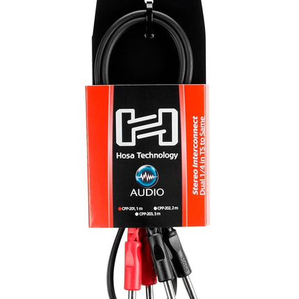 Hosa Cable CPP201 Dual 1/4 Inch To Dual 1/4 Inch Cable - 3.25 Foot