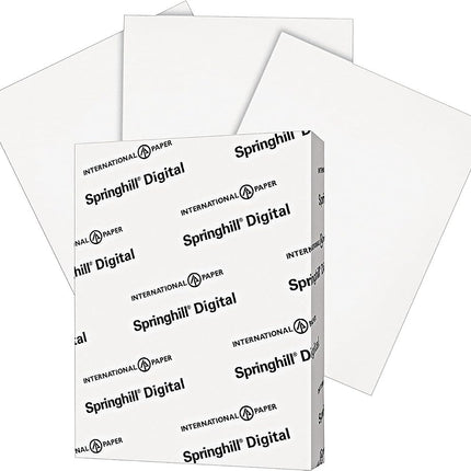 Springhill 015101 Digital Index White Card Stock 90 lb 8 1/2 x 11 250 Sheets/Pack (SGH015101)