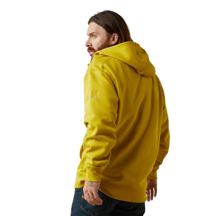 ARIAT Men's Rebar Workman Full Zip Hoodie, Antique Moss, XXL Big