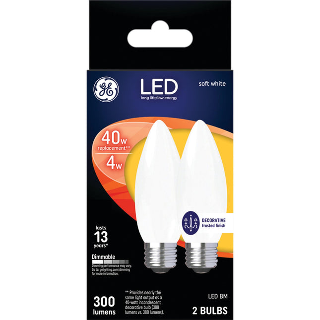 GE LED Light Bulbs, 40 Watt, Soft White, Frosted D