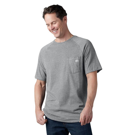 Dickies Men's Cooling Short Sleeve Pocket T-Shirt, Heather Gray, 3X-Large
