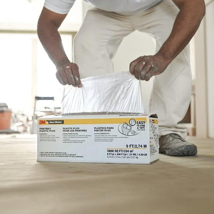 Scotch Painter's Tape MFB-9 Hand-Masker Painter's Plastic Plus, Clear, 9 ft x 400 ft