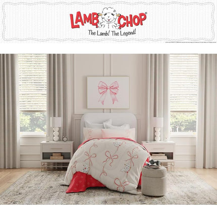 Lamb Chop Retro Classic 5 Piece Twin Bedding Set - Super Soft Cozy Reversible Comforter and Sheet Set with Sham, (Officially Licensed Product) by Franco