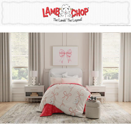 Lamb Chop Retro Classic 5 Piece Twin Bedding Set - Super Soft Cozy Reversible Comforter and Sheet Set with Sham, (Officially Licensed Product) by Franco