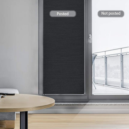 Blackout Privacy Window Room Darkening Film Light Blocking Tint Sticker Insulation Glass Door Cover Paper 100% Visible Light Transmittance Blocking Static Cling for Day Sleep 17.5 Inch x 13.1 Feet
