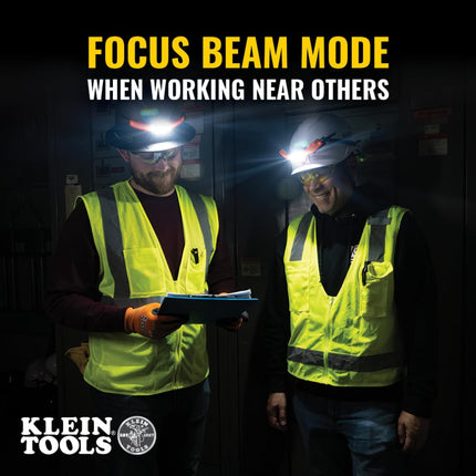 Klein Tools KHH56308 Rechargeable LED Wide-Beam Headlamp Work Light Hard Hats, 770 Lumens, Battery and Mount Included