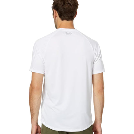 Camiseta de manga corta Under Armour Tech 2.0 para hombre, blanca (100)/gris nublado, 2GG