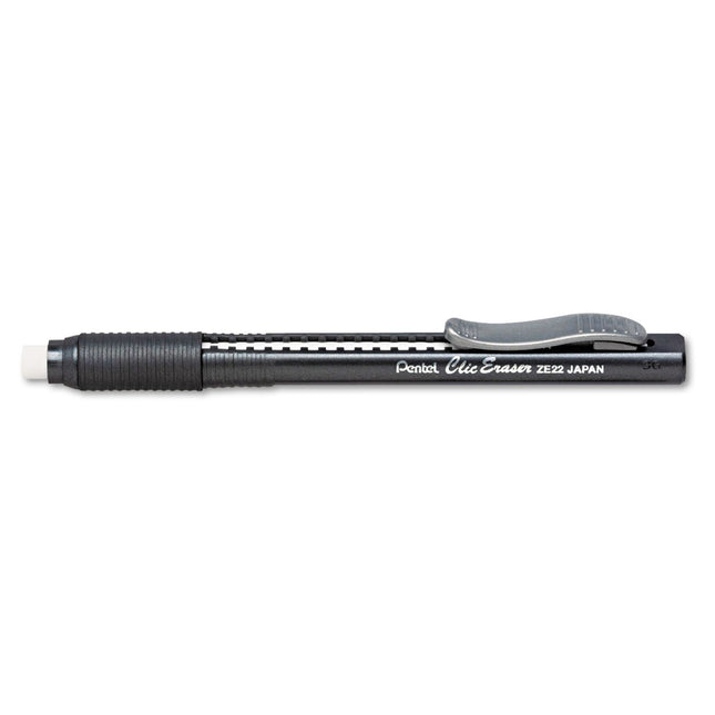 Pentel Clic Eraser, Retractable, Pocket Clip, Rubb